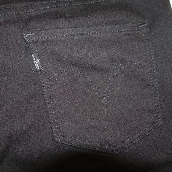 Levi's Women's Classic Mid Rise Skinny Jeans Size 10 Black 29" Inseam Stretch - Picture 6 of 6